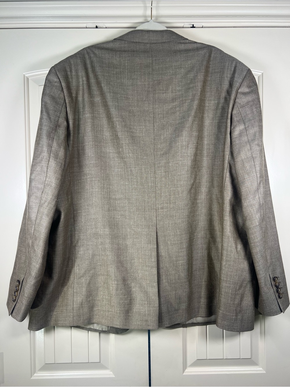 Ralph Lauren Dillard's Wool Silk Linen Blazer Sport Coat Tan Gray Mens 54R EUC - Picture 9 of 16